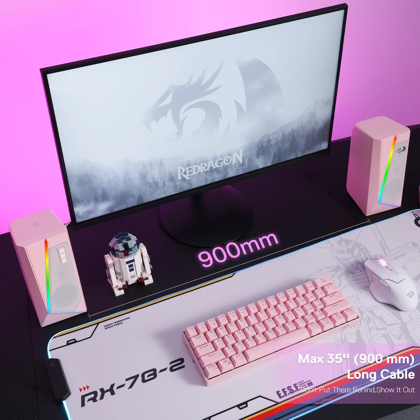 RGB Desktop Speakers 6 Colorful LED Modes