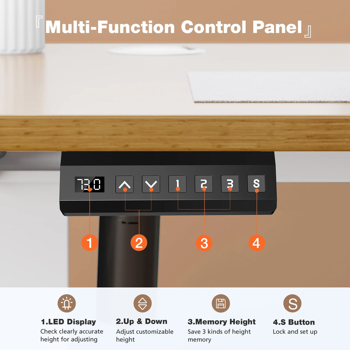 Adjustable Electric Standing Computer Desk