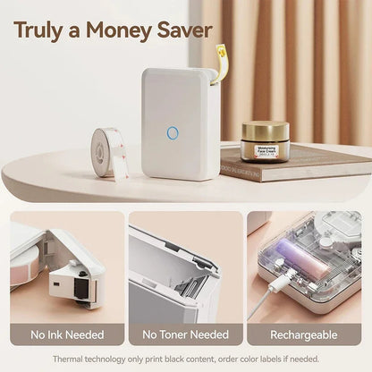 Portable Mini Printer With Adhesive Labels