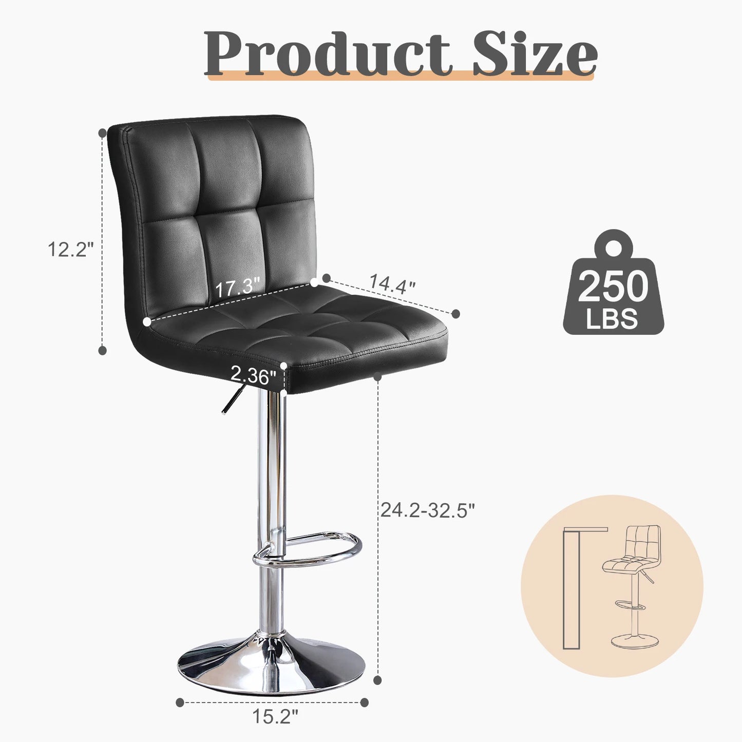 Leather Counter Height Bar Stools