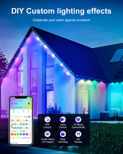 Permanent Outdoor Lights 100ft/150FT