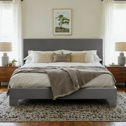 Bed Frame with Adjustable Headboard