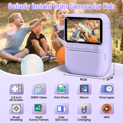 Kids Portable Digital Instant Print Camera