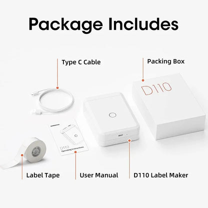 Portable Mini Printer With Adhesive Labels