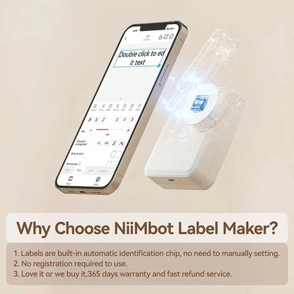 Portable Mini Printer With Adhesive Labels