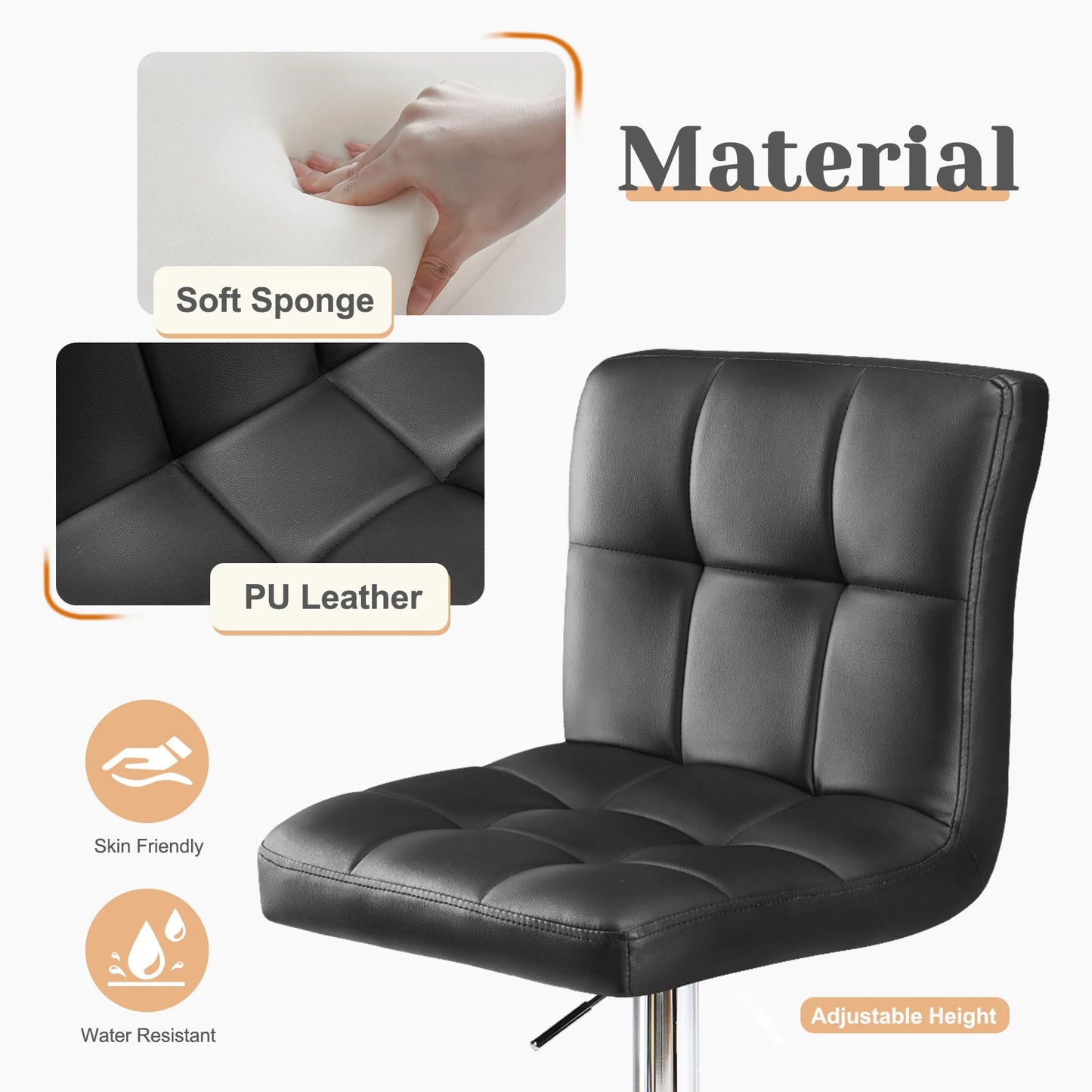 Leather Counter Height Bar Stools