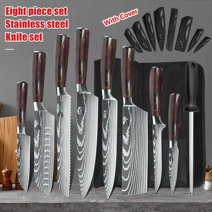 9 Piece Stainless Kitchen Knife Set