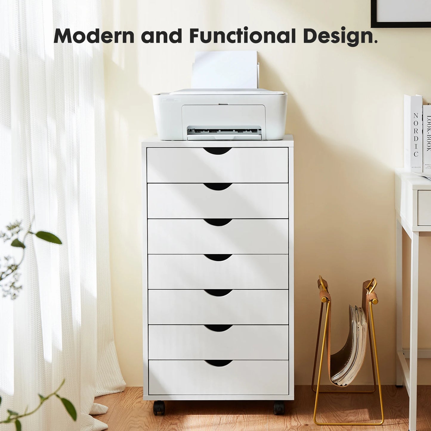 7 Drawer Rolling Dresser