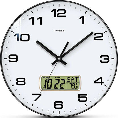 Calendar Wall Clock,  3 Sizes 4 Colors
