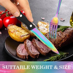 24 pcs rainbow Silverware Set