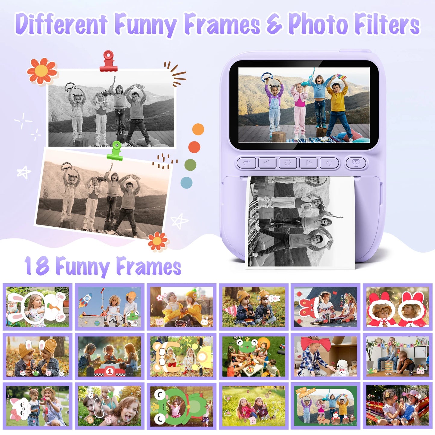 Kids Portable Digital Instant Print Camera