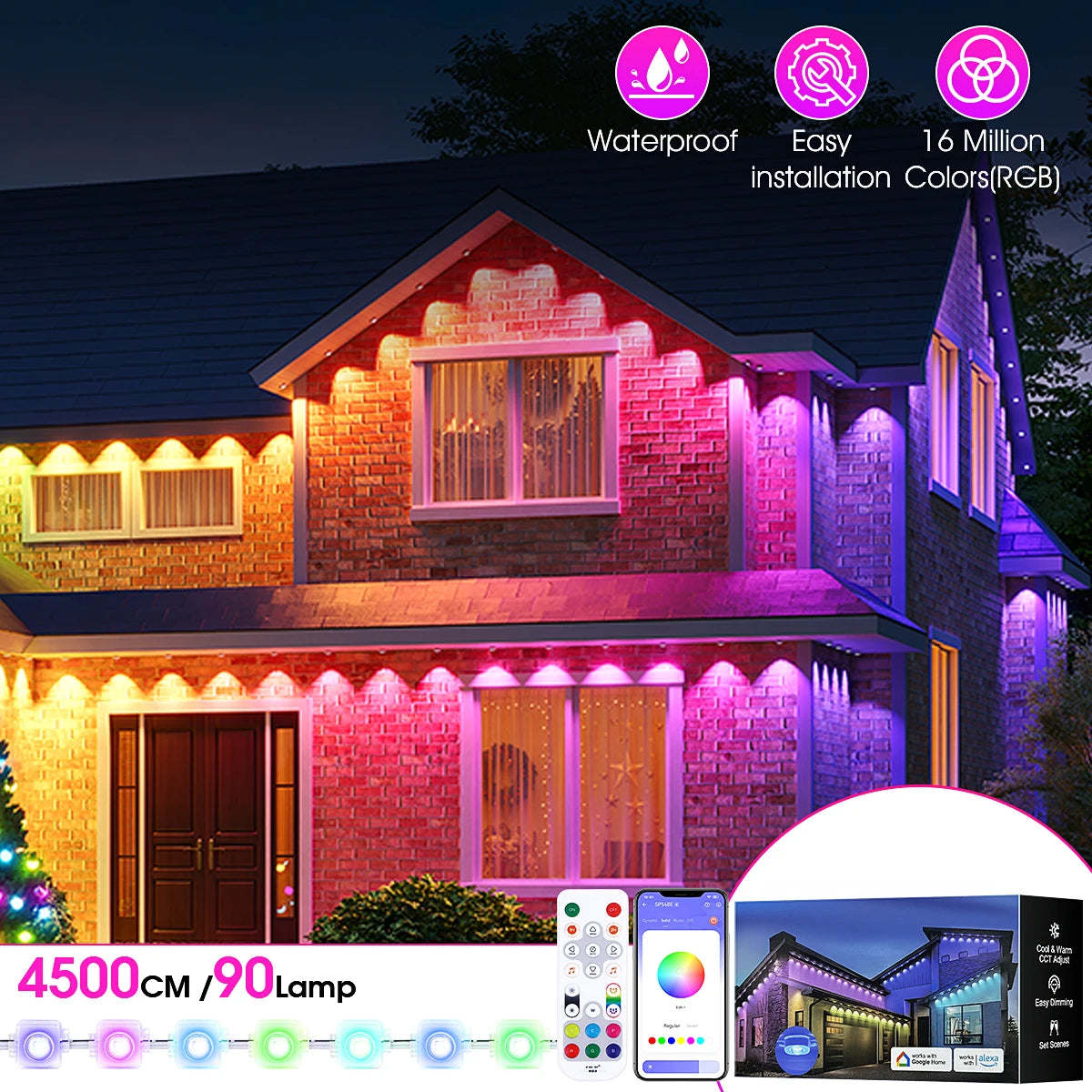 Permanent Outdoor Lights 100ft/150FT