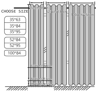 4PCS Blackout Curtains, Noise Reduction