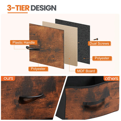 Two Drawer Nightstand Table For Bedroom